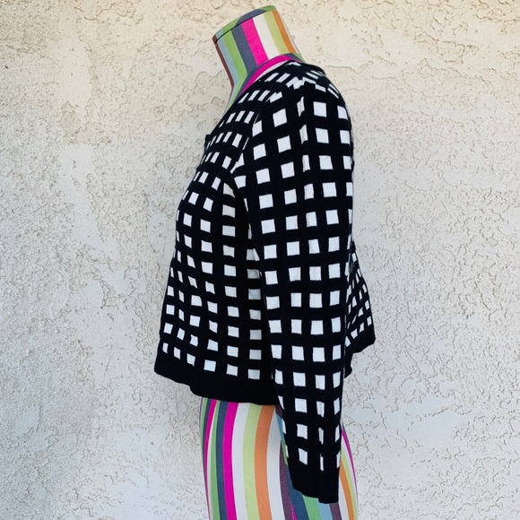 Forever 21 Square Print Cropped Knit Sweater - Picture 3 of 5